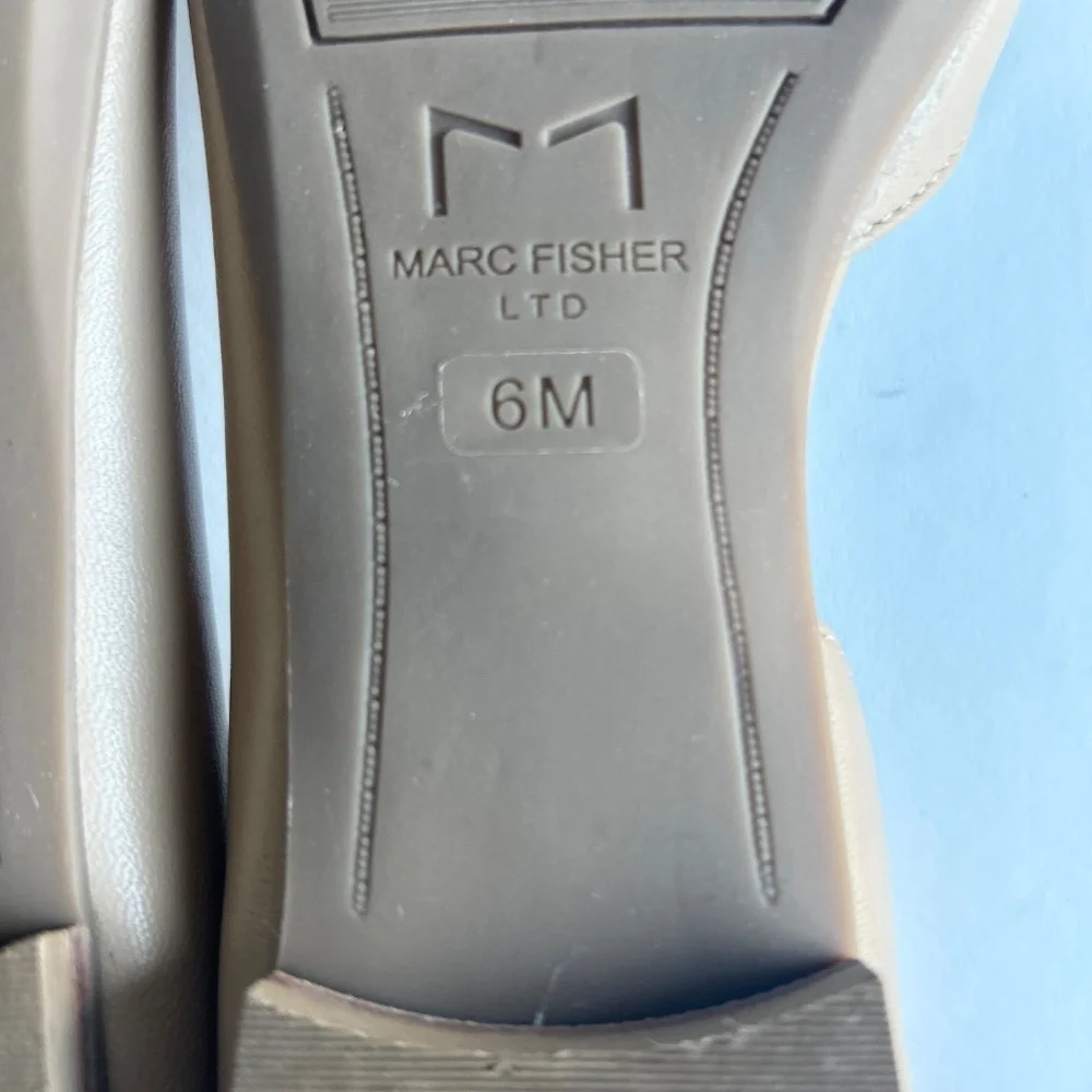 Marc Fisher Cream Leather Point Toe Flats size 6 - Picture 9 of 12
